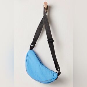 Free People Movement Bulls Eye Sling Bag in Denim Blue NWT